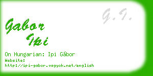 gabor ipi business card