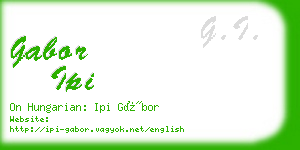 gabor ipi business card